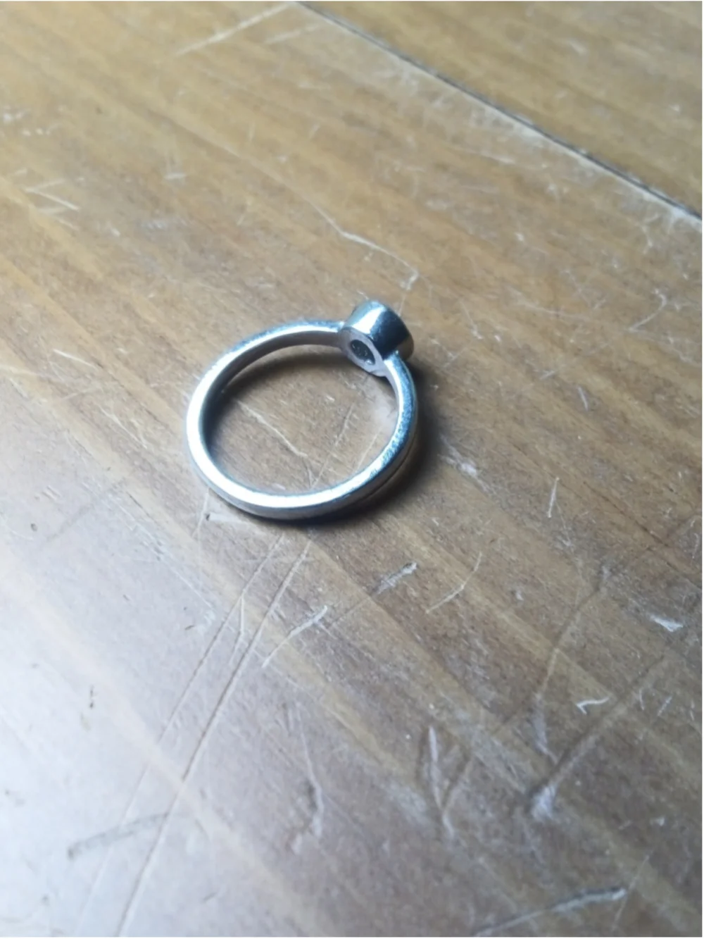Women's Unbranded Silver Tone Crystal Circle Ring One Size